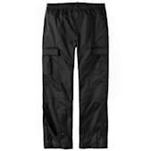 Men's Black Relaxed Fit Midweight Nylon Pants