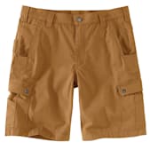 Men's Big & Tall Rugged Flex Relaxed Fit Ripstop Brown Cargo Work Shorts