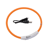 Coastal Orange USB Light-Up Neck Ring for Dogs