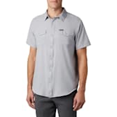 Columbia Men's Utilizer II Columbia Grey Button Front Short Sleeve Polyester Shirt