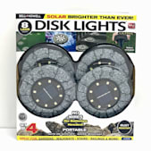 Bell & Howell Solar Powered Stone Gray Disk Light - 4 pk