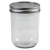 Pint Clear Wide Mouth Glass Canning Jars