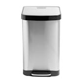 Honey-Can-Do 50L Stainless Steel Step Trash Can w/ Lid
