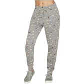 BOBS Women's Heather Grey Spotted Dog All-Over-Printed Joggers
