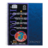 Norcom 3 Subject Wide Ruled Notebook - Assorted