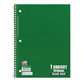 Norcom 1 Subject College Ruled Notebook - Assorted