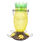 28 oz Pineapple Top-Fill Glass Hummingbird Feeder