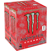 Monster Energy 16 oz Ultra Watermelon Zero-Sugar Energy Drink - 4 pk