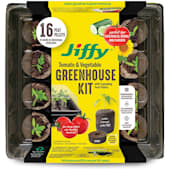 Jiffy 50mm Tomato & Vegetable Greenhouse Kit w/ SUPERthrive - 16 Ct