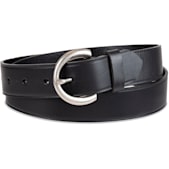 Levi's Ladies' Black Cut Edge Bridle Leather Belt w/Silver-Tone Buckle