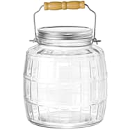 Anchor Hocking Barrel Jar w/ Brushed Aluminum Lid