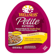 Wellness Petite Entrees 3 oz Casserole w/ Tender Chicken, Green Beans & Carrots Small Breed Wet Dog Food