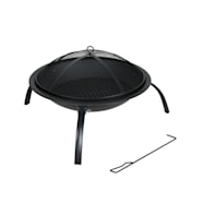 22 in Round Steel Wood-Burning Fire Pit