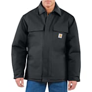 Men's Traditional Arctic Black Quilt-Lined Full Zip Long Sleeve Jacket