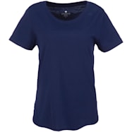 Colosseum Women's Myla Evening Solid Blue Scoop Neck Short Sleeve T-Shirt