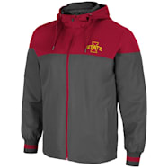  Men's Iowa State Cyclones Game Night Relaxed Fit Team Graphic Full Zip Long Sleeve Jacket