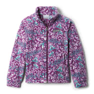 Columbia Girls' Benton Springs II Plum/Folk Floral Printed Full Zip Fleece Jacket