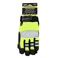 Cordova Men's High Dexterity Yellow/Black Hi-Vis Gel Padded Palm Gloves