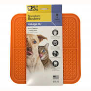 Orange XL Boredom Busters Indulge Slow Feeder Licking Mat for Dogs & Cats