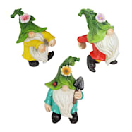 Gnome Pot Percher w/ Leaf Hat - Assorted
