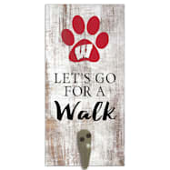 Fan Creations Wisconsin  Badgers Distressed Leash Holder Sign