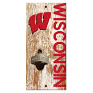 Fan Creations Wisconsin Badgers Distressed Bottle Opener Sign