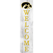 Fan Creations Iowa Hawkeyes Distressed Welcome Leaner Sign