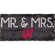 Fan Creations Wisconsin Badgers Mr & Mrs Distressed Vintage Sign