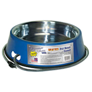 5.5 qt Blue Heated Stainless Steel Pet Bowl