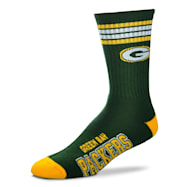 FBF Originals Youth Green Bay Packers Team Colored  Striped Deuce Crew Socks