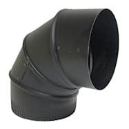 Gray Metal Products 4 In. Adjustable Black Elbow