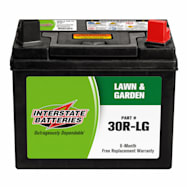 Interstate Batteries Lawn & Garden Battery Grp 30R 6 Mo 250 CCA