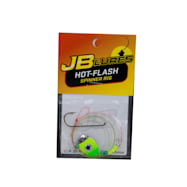 JB Lures Hammered Nickel Chartreuse Lime Hot Flash Spinner Rig