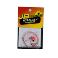 JB Lures Hammered Nickel Pearl Red Hot Flash Spinner Rig