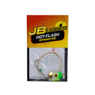 JB Lures Hammered Gold Glow Green Hot Flash Spinner Rig