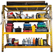 6 ft Yellow 4-Shelf Industrial Storage Rack