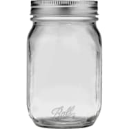 Ball Pint Clear Regular Mouth Glass Canning Jars - 12 Pk
