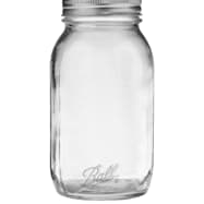 Ball Quart Clear Regular Mouth Glass Canning Jars - 12 Pk