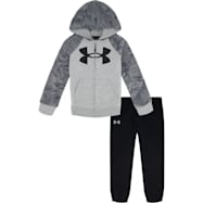 Little Boys' Hooded Long Sleeve Half Tone Reaper Graphic Jacket & Coordinating Bottoms - 2 Pc Outfit