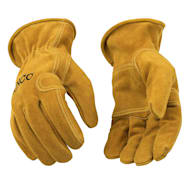 Kinco Men's Brown Full Suede Cowhide Gloves