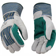 Kinco Men's Grey Suede Cowhide/Canvas Gloves