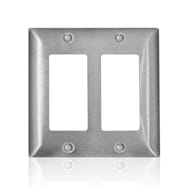 Leviton Decora Two-Gang Stainless Steel Rocker Wall Plate