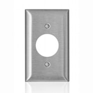Leviton One-Gang 1.406 in Diameter Opening Stainless Steel Single Outlet Wall Plate