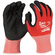 Milwaukee Cut Level 1 Red & Black Dipped Work Gloves