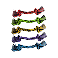 Nuts for Knots 9 in 2-Knot Rope Dog Toy- Assorted