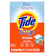 Tide To-Go Stain Remover Wipes - 10 ct