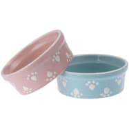 Petrageous Designs Pastel Paws Blue Ice & Pink Ice Pet Bowl - Assorted