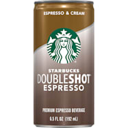 Starbucks Doubleshot Espresso 6.5 oz Espresso & Cream Coffee