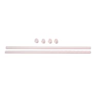 Easy Track 35 In. White Wardrobe Rods/Ends