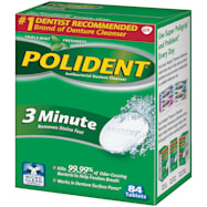 POLIDENT 3 Minute Antibacterial Denture Cleanser - 84 ct